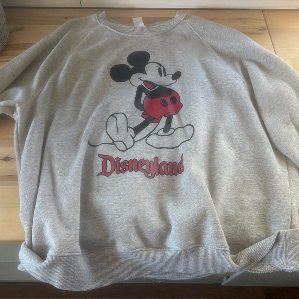 Disney Gray and Black Mickey Mouse Sweatshirt